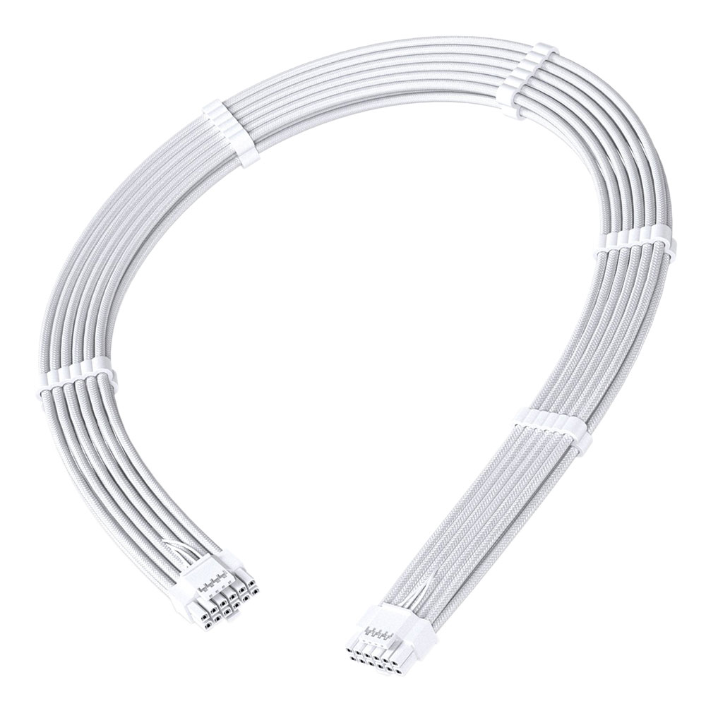 SLEEVED CABLE (สายถัก) EZDIY-FAB 16AWG 12VHPWR MALE TO MALE PSU CABLE [EZDPR192-5] (WHITE)
