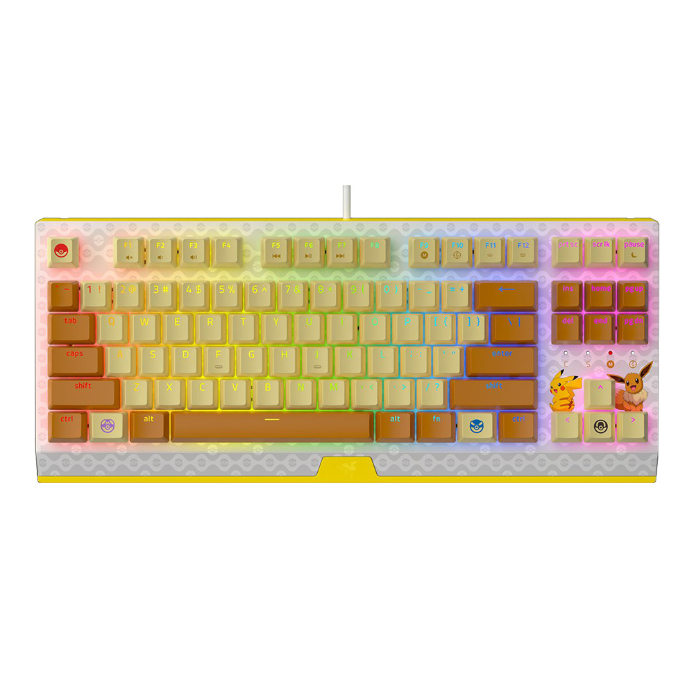 KEYBOARD (คีย์บอร์ด) RAZER BLACKWIDOW V3 TENKEYLESS POKEMON EDITION (RAZER GREEN SWITCH - RAZER CHROMA RGB - EN)