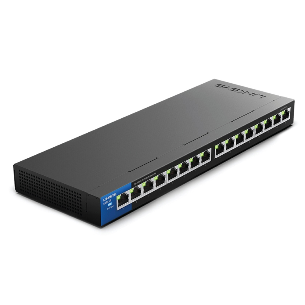 SWITCH (สวิตซ์) LINKSYS 16 PORT LGS116 UNMANAGED GIGABIT SWITCH PORT (LGS116-AP)