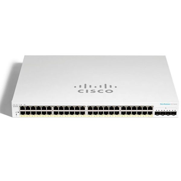 SWITCH (สวิตซ์) CISCO BUSINESS 220 SERIES 48 PORT GE 4x1G SFP (CBS220-48P-4G-EU)