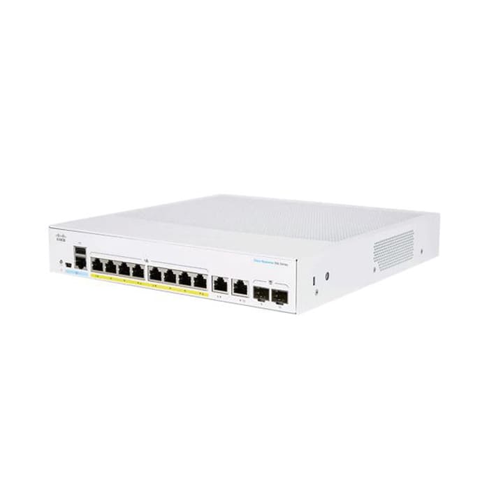 SWITCH (สวิตซ์) CISCO BUSINESS 250 SERIES SMART 8 PORT GE PARTIAL PoE DESKTOP (CBS250-8PP-D-EU)