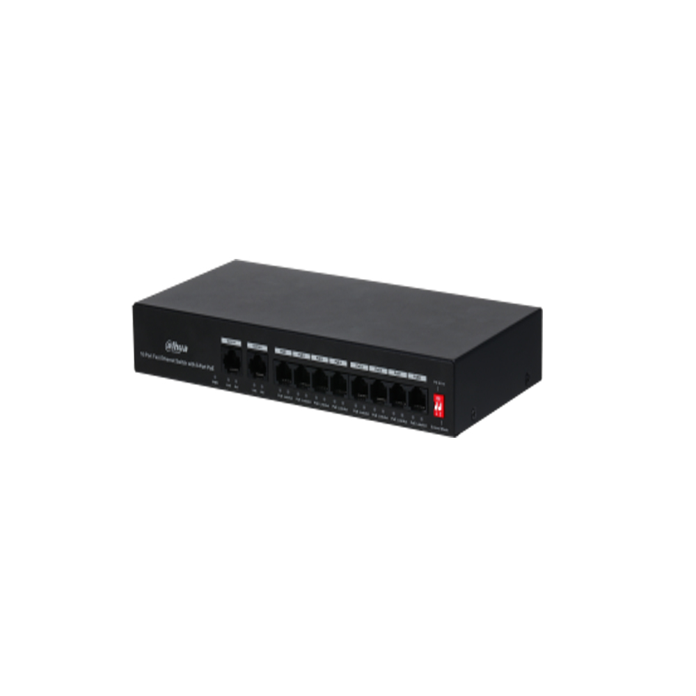 SWITCH (สวิตซ์) DAHUA SWITCH HUB 8-PORT POE (PFS3010-8ET-65)