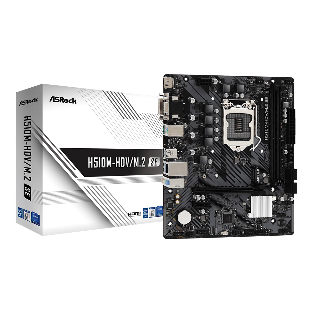 MAINBOARD (เมนบอร์ด) ASROCK H510M-HDV/M.2 SE - INTEL SOCKET 1200 DDR4 MICRO-ATX