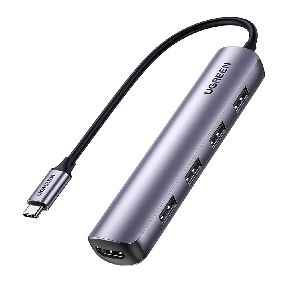 USB TYPE-C MULTIPORT ADAPTER (อุปกรณ์แปลงสัญญาณ) UGREEN USB-C MULTI PORT HUB 5IN1 [NO PD] (20197)