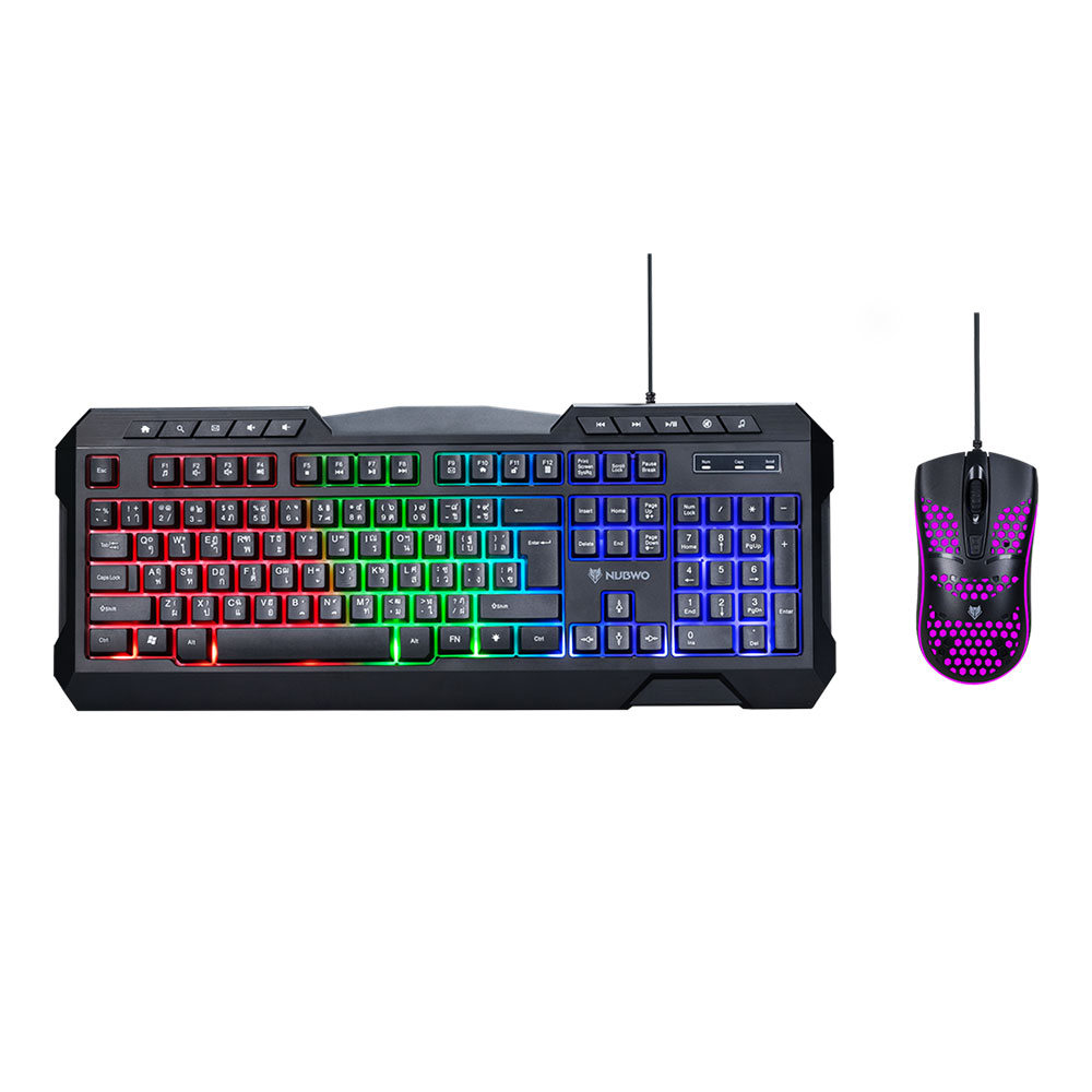 KEYBOARD & MOUSE (คีย์บอร์ดและเมาส์) NUBWO NKM634 BLACK