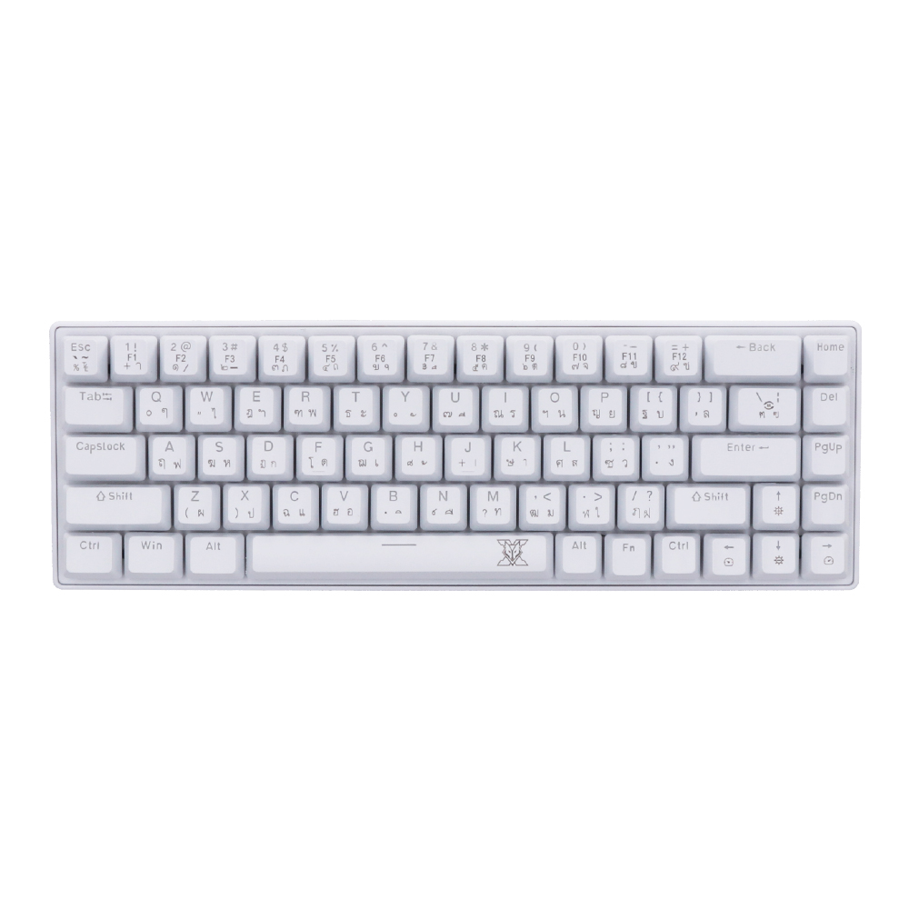 KEYBOARD (คีย์บอร์ด) NUBWO X68 KRUEGER (WHITE) (OUTEMU RED SWITCH - MINI RGB - EN/TH)