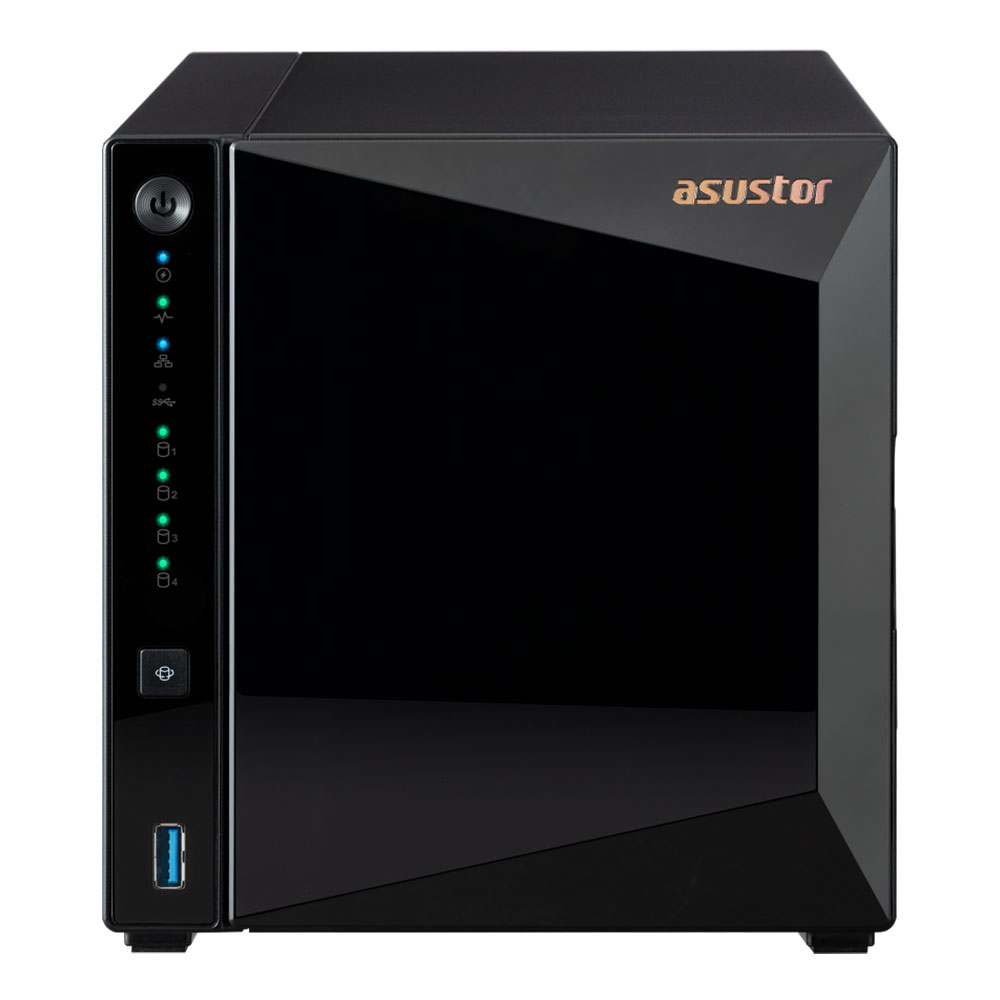 NAS (อุปกรณ์จัดเก็บข้อมูลบนเครือข่าย) ASUSTOR 4-BAY AS3304T REALTEK RTD1296,QUAD-CORE,1.4GHZ 2GB (AS3304T)