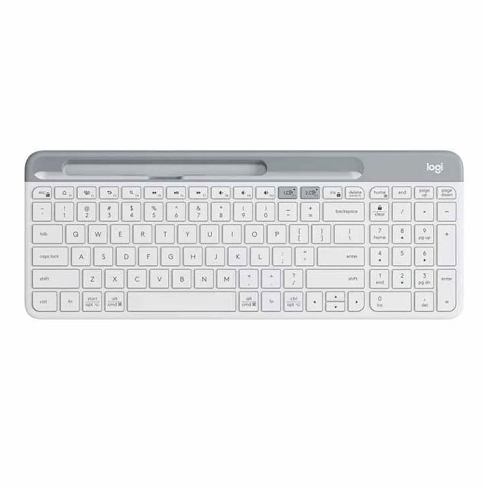WIRELESS KEYBOARD (คีย์บอร์ดไร้สาย) LOGITECH K580 SLIM MULTI DEVICE WHITE