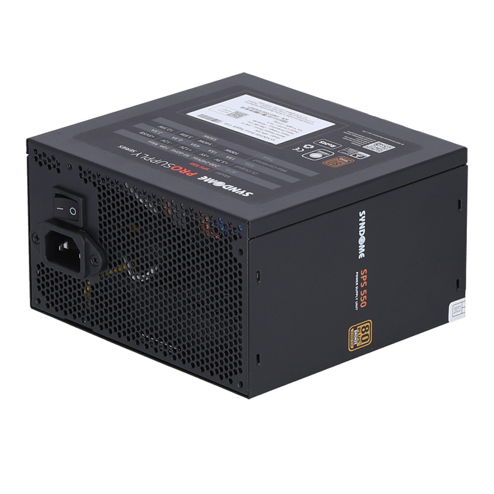 POWER SUPPLY (อุปกรณ์จ่ายไฟ) SYNDOME SPS 550 - 550W 80 PLUS BRONZE BLACK ATX