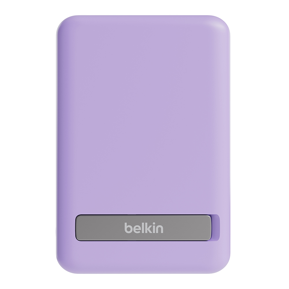 POWER BANK (พาวเวอร์แบงค์) BELKIN MAGNETIC WIRELESS 5000 mAh (BPD004QCPU) (PURPLE)