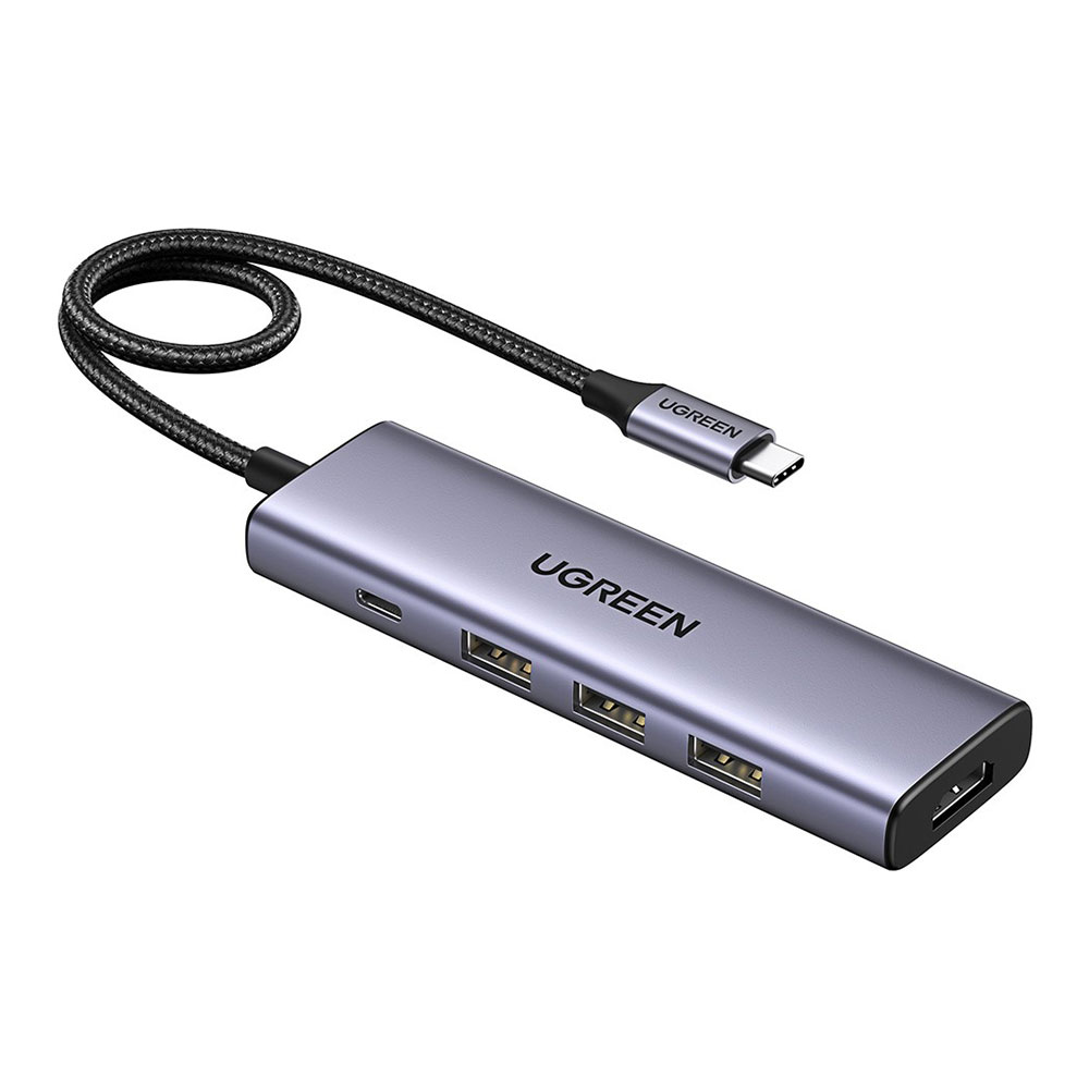 ADAPTER/CONVERTER (อุปกรณ์แปลงสัญญาณ) UGREEN USB-C MULTI PORT HUB 5IN1 [WITH PD] (15596)
