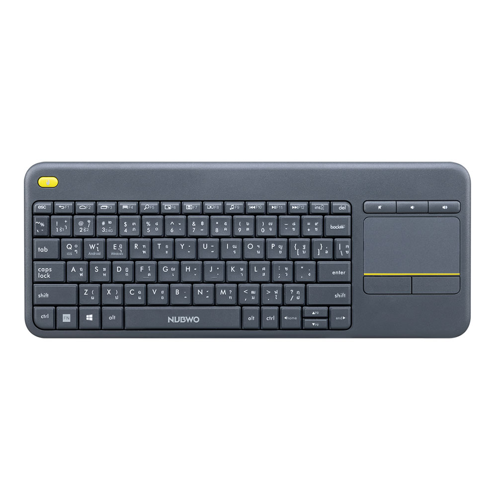 WIRELESS KEYBOARD (คีย์บอร์ดไร้สาย) NUBWO DUAL MODE NKB107 BLACK