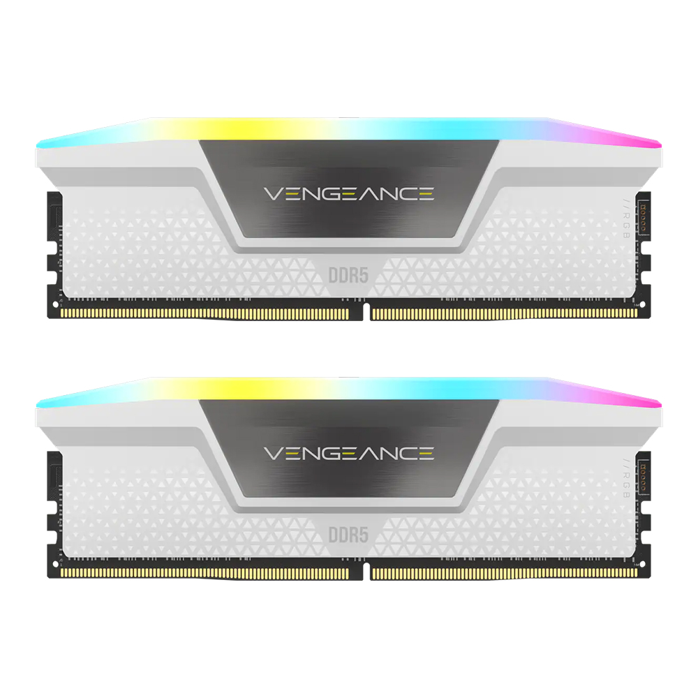 32GB (16GBx2) DDR5 5600MHz Corsair Vengeance RGB (Intel XMP) (White)
