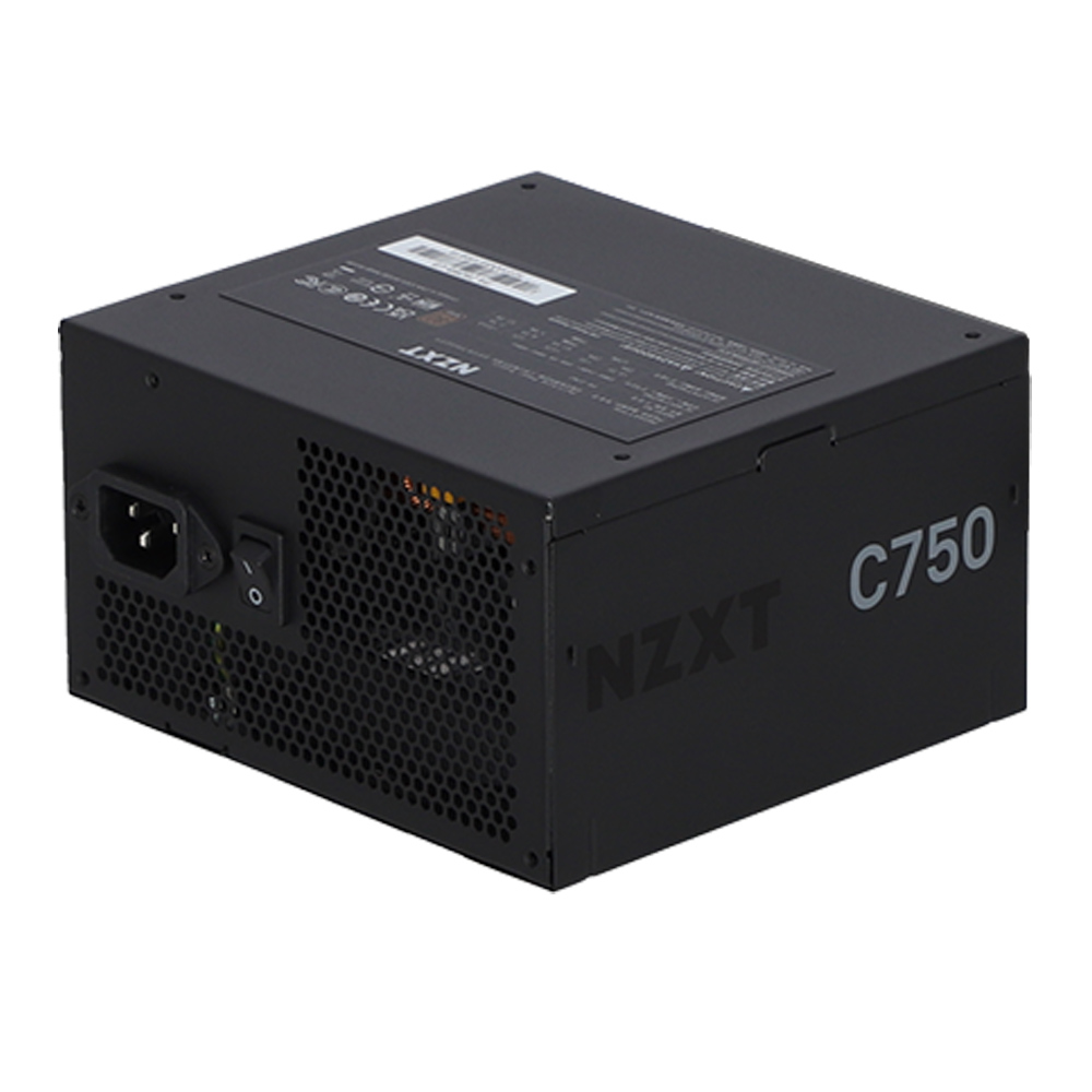 POWER SUPPLY (อุปกรณ์จ่ายไฟ) NZXT C750 BRONZE - 750W 80 PLUS BRONZE BLACK ATX (PA-7B2BB)