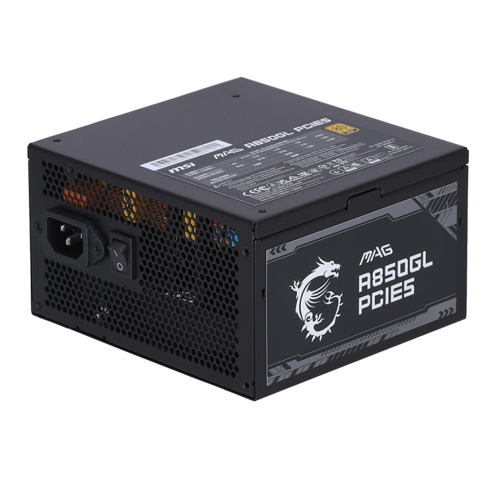 POWER SUPPLY (อุปกรณ์จ่ายไฟ) MSI MAG A850GL PCIE5 - 850W 80 PLUS GOLD BLACK ATX