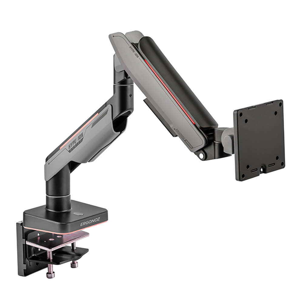 MONITOR ARM (ขาตั้งจอ) ERGONOZ HYPERION SINGLE HEAVY DUTY RGB [EGN-HPR-S-DG-RGB]