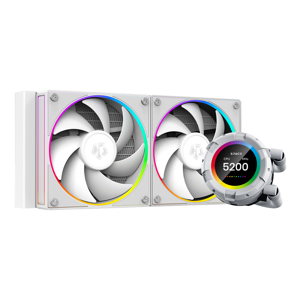 CPU LIQUID COOLER (ระบบระบายความร้อนด้วยน้ำ) ID COOLING SPACE SL240 WHITE