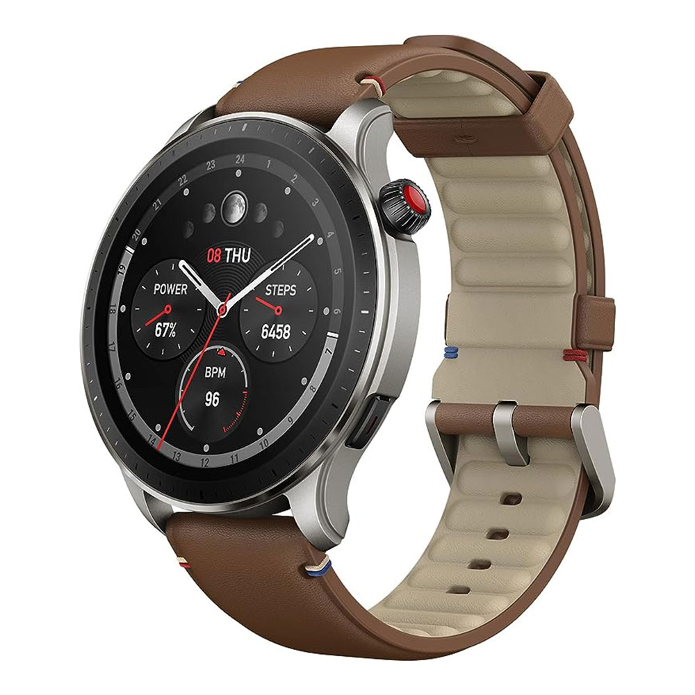 SMART WATCH (นาฬิกาอัจฉริยะ) AMAZFIT GTR 4 VINTAGE BROWN LEATHER (6972596105725)