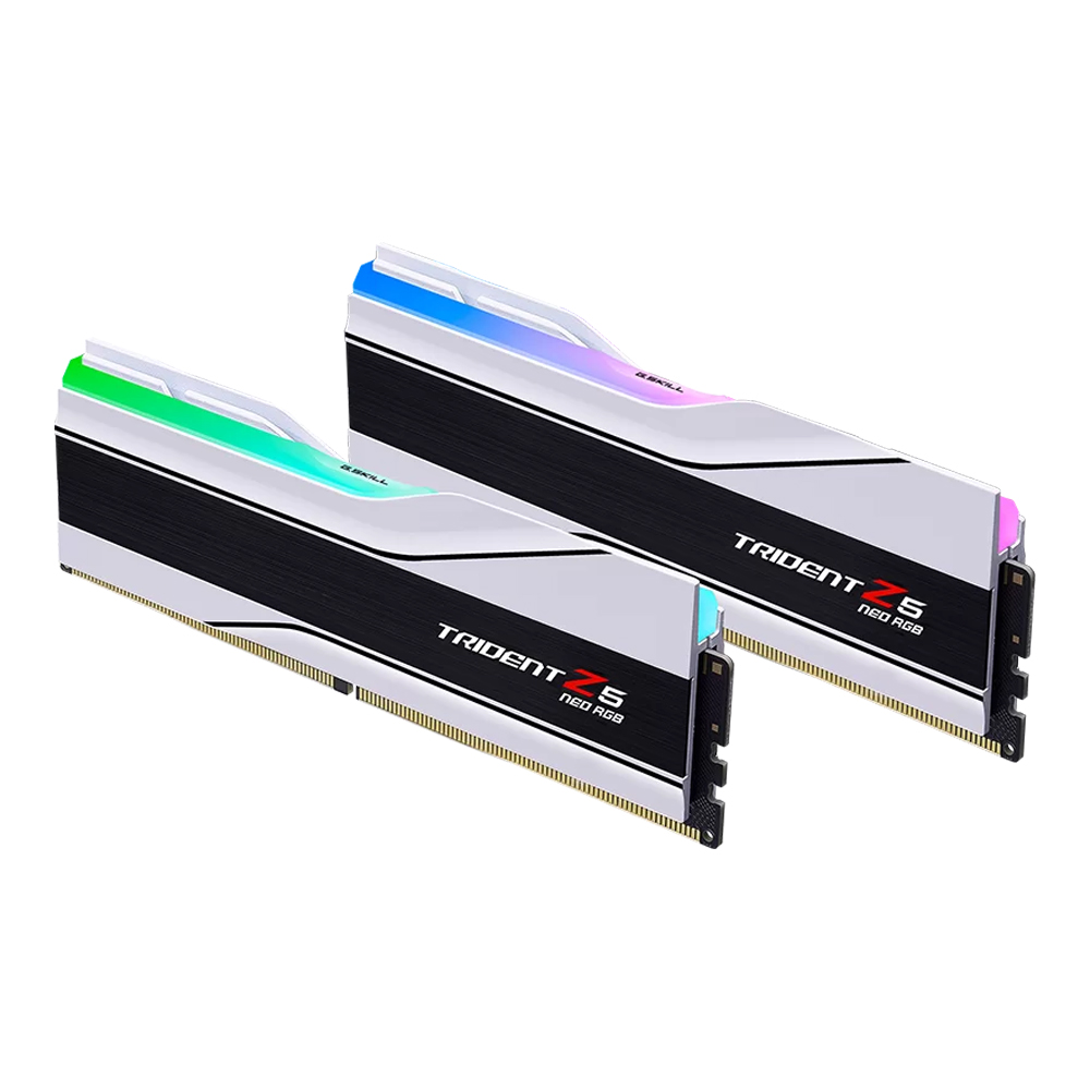 32GB (16GBx2) DDR5 6400MHz RAM (หน่วยความจำ) G.SKILL TRIDENT Z5 NEO RGB (AMD EXPO) (WHITE) F5-6400J3239G16GX2-TZ5NRW