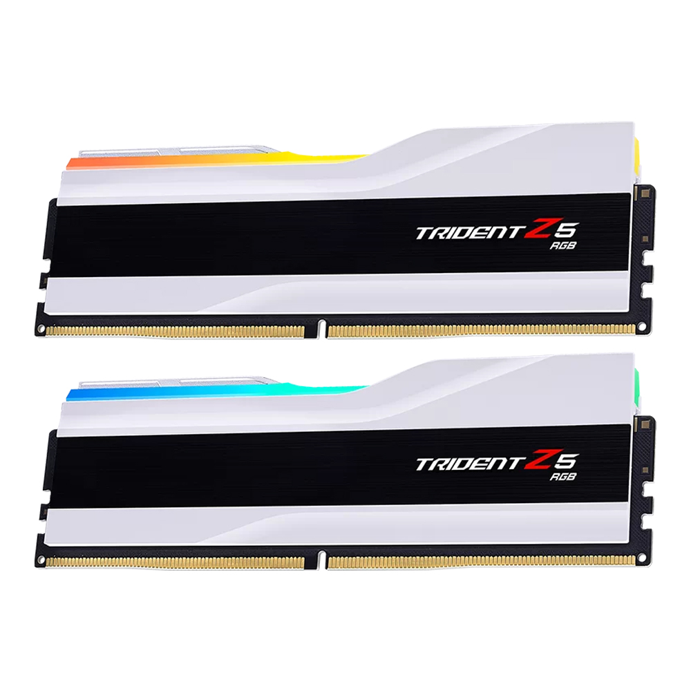 64GB (32GBx2) DDR5 6400MHz RAM (หน่วยความจำ) G.SKILL TRIDENT Z5 RGB (INTEL XMP) (MATTE WHITE) (F5-6400J3239G32GX2-TZ5RW)