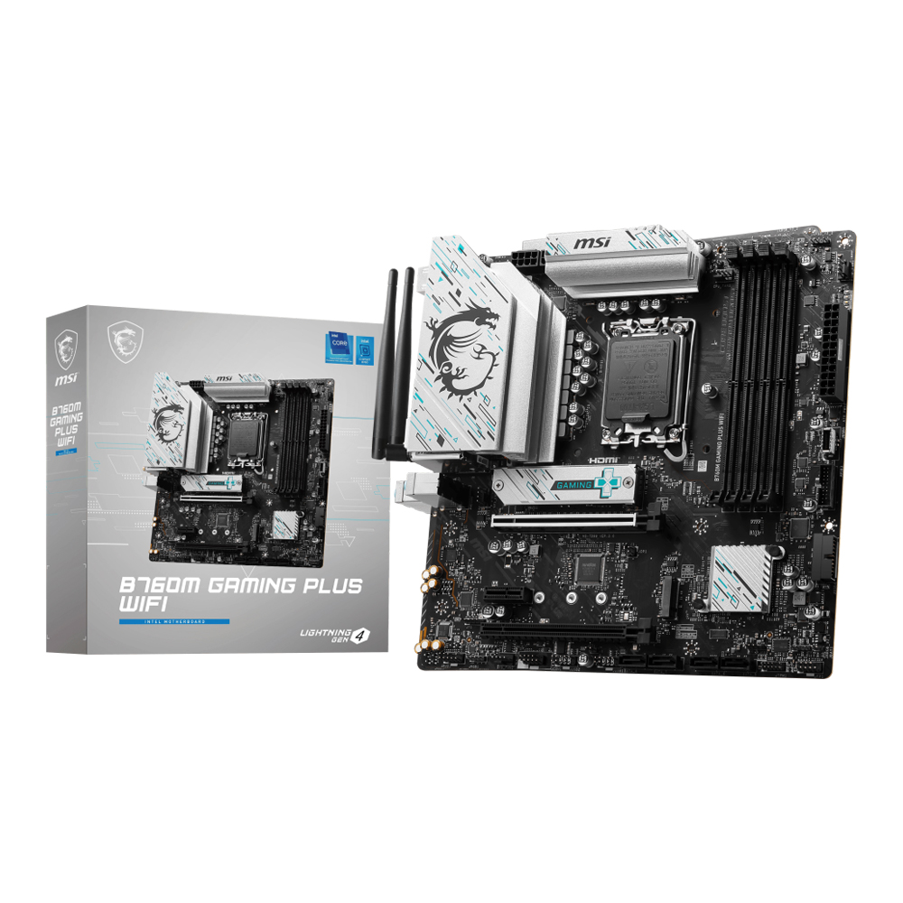 MAINBOARD (เมนบอร์ด) MSI B760M GAMING PLUS WIFI - INTEL SOCKET 1700 DDR5 MICRO-ATX