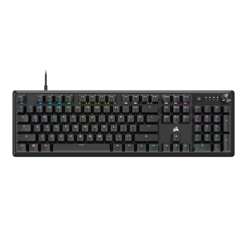 KEYBOARD (คีย์บอร์ด) CORSAIR K70 CORE (BLACK) (CORSAIR MLX RED SWITCH - RGB LED - EN/TH) (CH-910971E-TH)