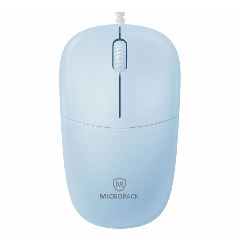 MOUSE (เมาส์) MICROPACK OPTICAL MOUSE M-105 (LIGHT BLUE)