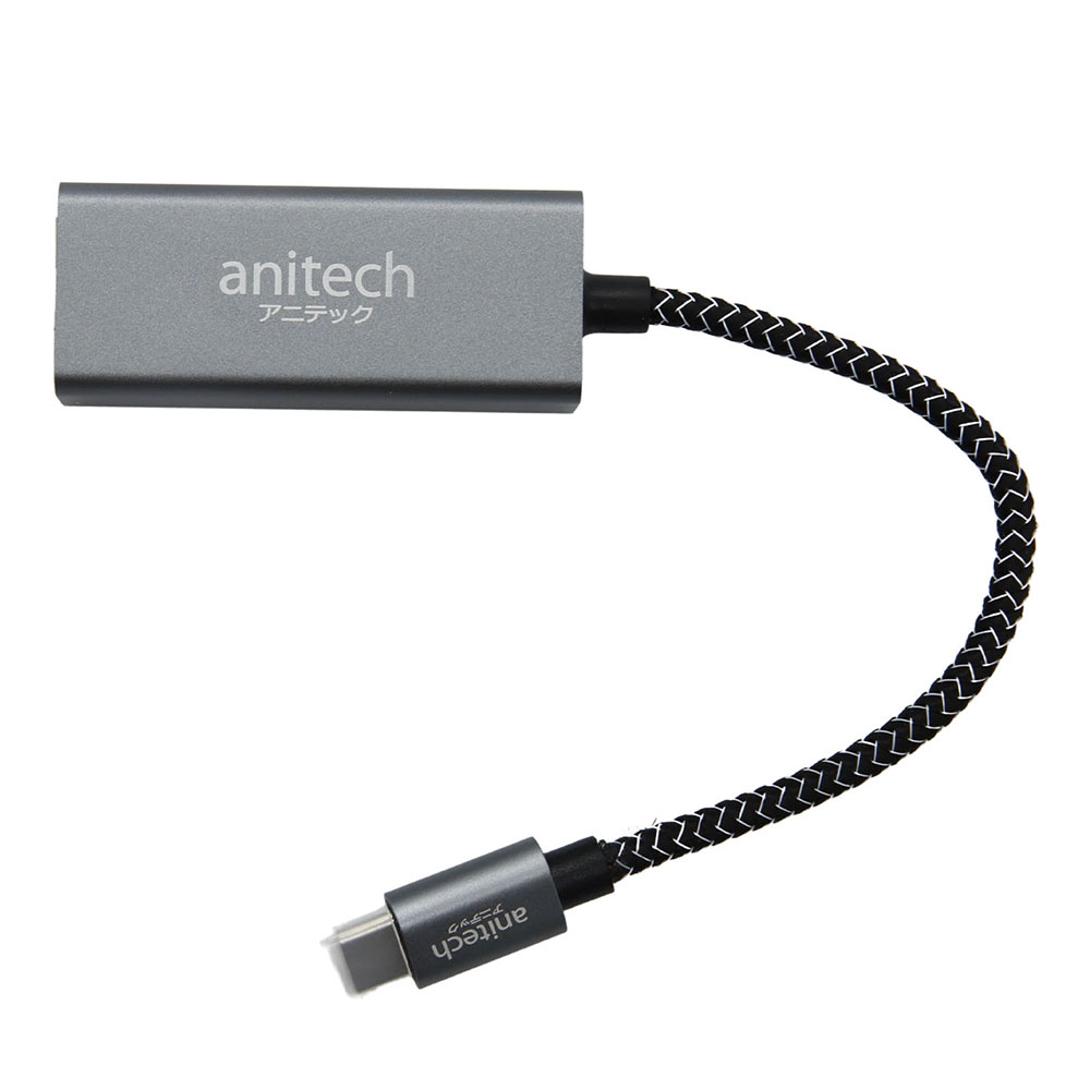 USB TO ETHERNET ADAPTER (อะแดปเตอร์แปลง USB เป็น LAN) ANITECH USB-C TO ETHERNET ADAPTER - SILVER (RA202)