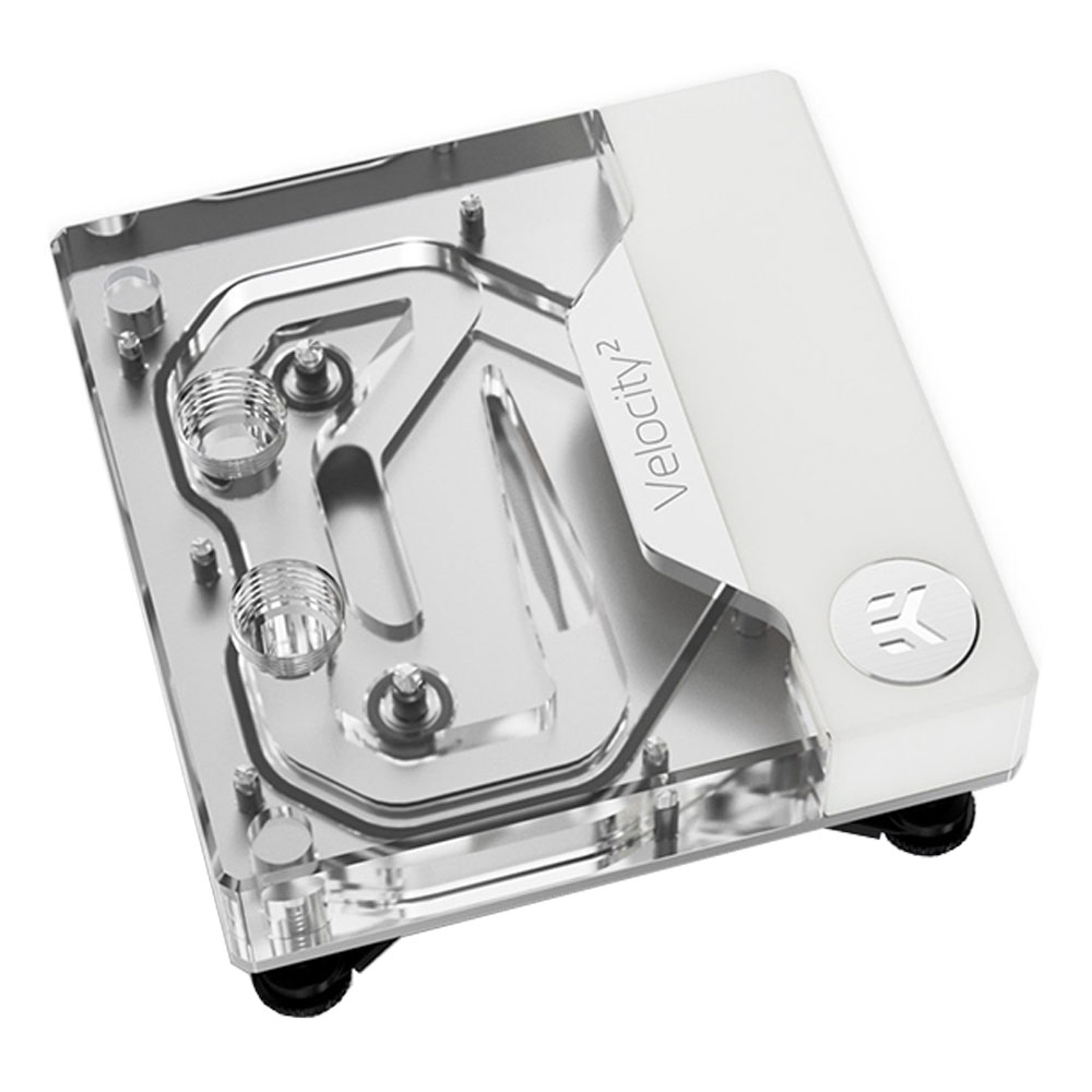 CPU WATER BLOCK (อุปกรณ์ระบายความร้อนสำหรับซีพียู) EK- QUANTUM VELOCITY2 D-RGB 1700 WHITE EDITION
