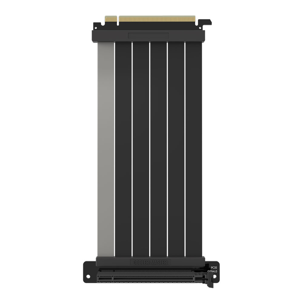 EXTENDER RISER CABLE (สายพีซีไอ) COOLER MASTER MASTERACCESSORY RISER CABLE  PCI-E 4.0 x16 - 300MM BLACK (MCA-U002R-KPCI40-300)