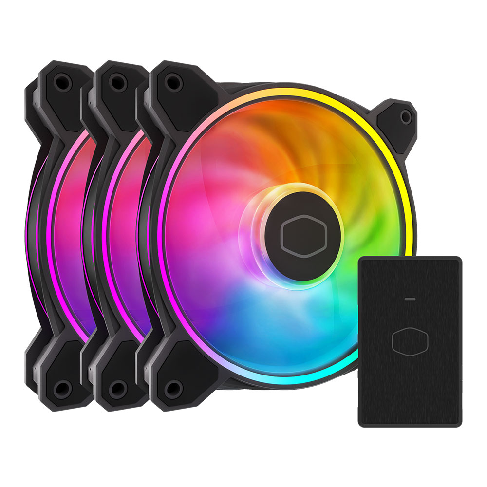 CASE FAN (พัดลมเคส) COOLER MASTER MASTERFAN MF 120 HALO2 3IN1 (MFL-B2DN-213P2-R2)