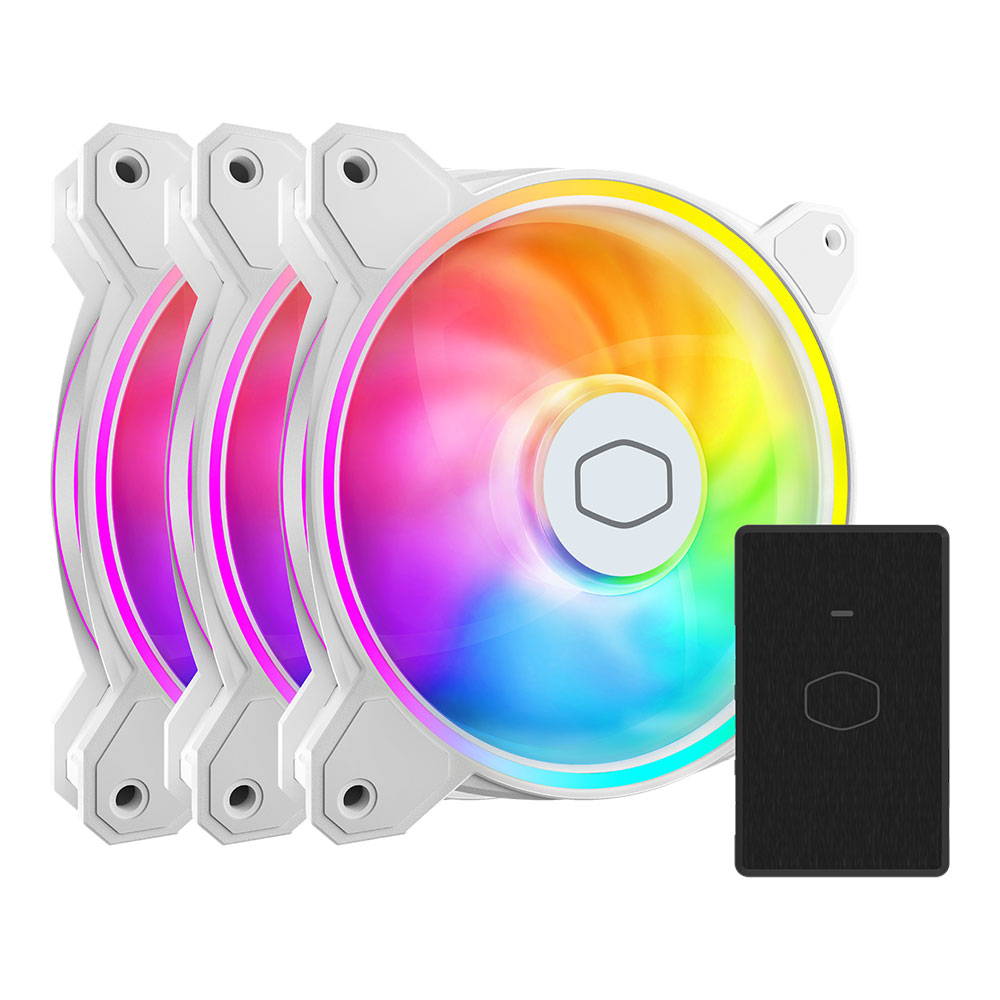 CASE FAN (พัดลมเคส) COOLER MASTER MASTERFAN MF 120 HALO2 3IN1 (WHITE) (MFL-B2DW-213P2-R2)