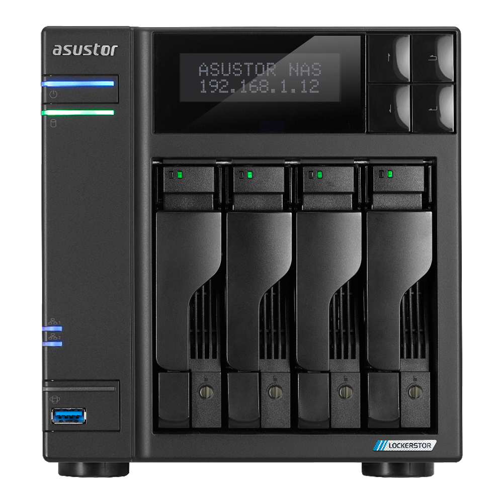 NAS (อุปกรณ์จัดเก็บข้อมูลบนเครือข่าย) ASUSTOR LOCKERSTOR 4 GEN 2 AS6704T 4 BAY NAS (AS6704T)
