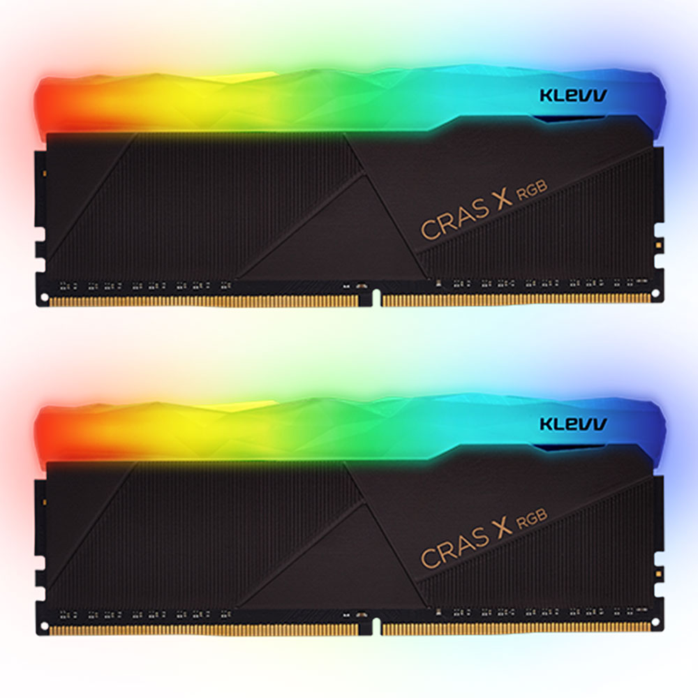 16GB (8GBx2) DDR4 3200MHz RAM (หน่วยความจำ) KLEVV CRAS X RGB GAMING OC MEMORY (KD48GU880-32A160X)