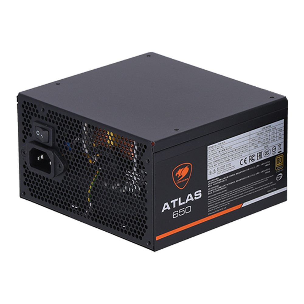 POWER SUPPLY (อุปกรณ์จ่ายไฟ) COUGAR ATLAS 650 - 650W 80 PLUS BRONZE BLACK ATX