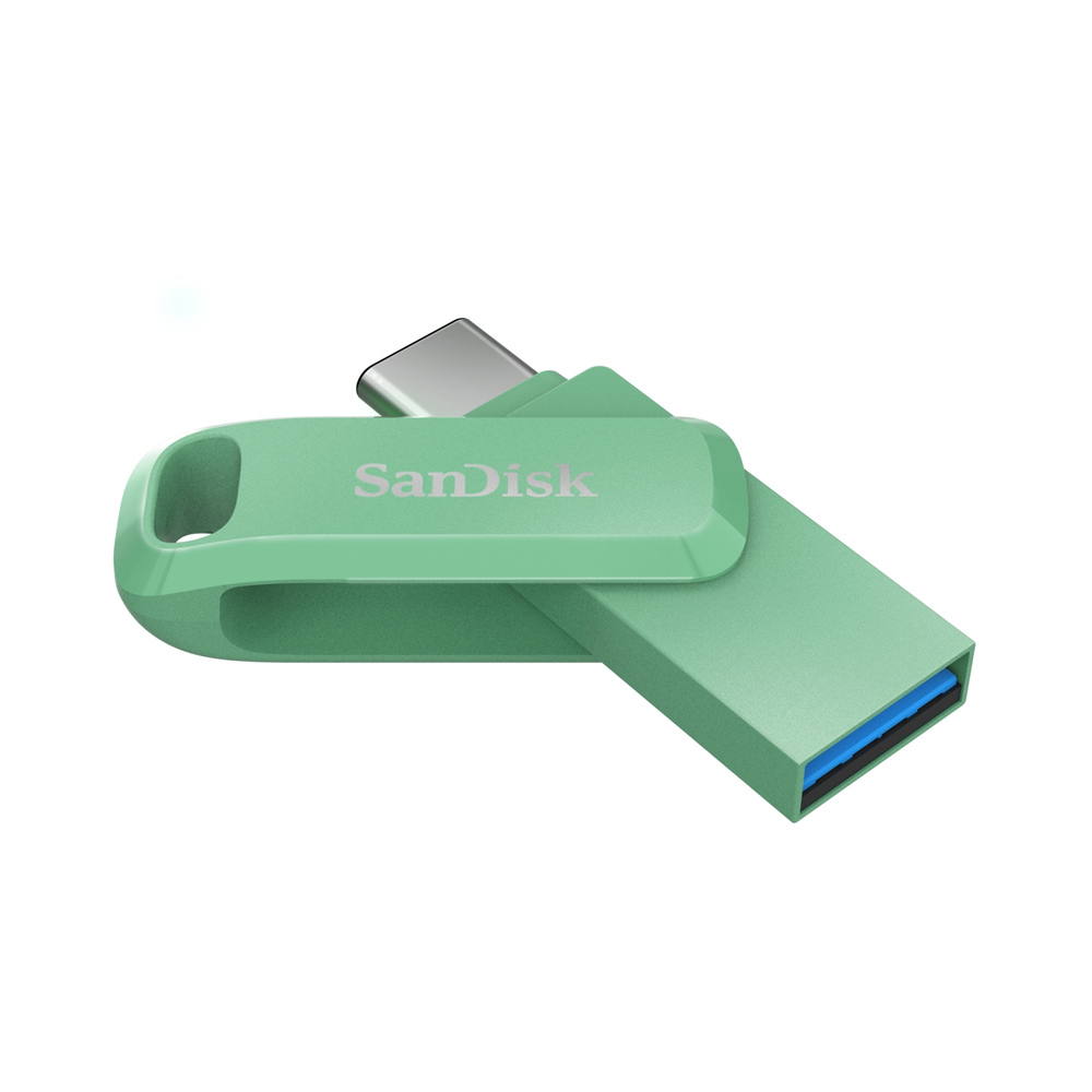 64 GB FLASH DRIVE (แฟลชไดร์ฟ) SANDISK ULTRA DUAL DRIVE GO USB TYPE-C (USB-C & USB-A) (ABSINTHE GREEN) (SDDDC3-064G-G46AG)