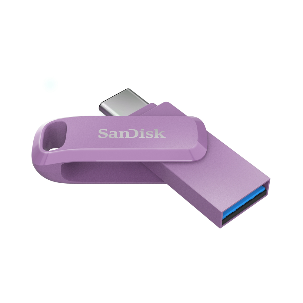 64 GB FLASH DRIVE (แฟลชไดร์ฟ) SANDISK ULTRA DUAL DRIVE GO USB TYPE-C (USB-C & USB-A) (LAVENDER PURPLE) (SDDDC3-064G-G46L)