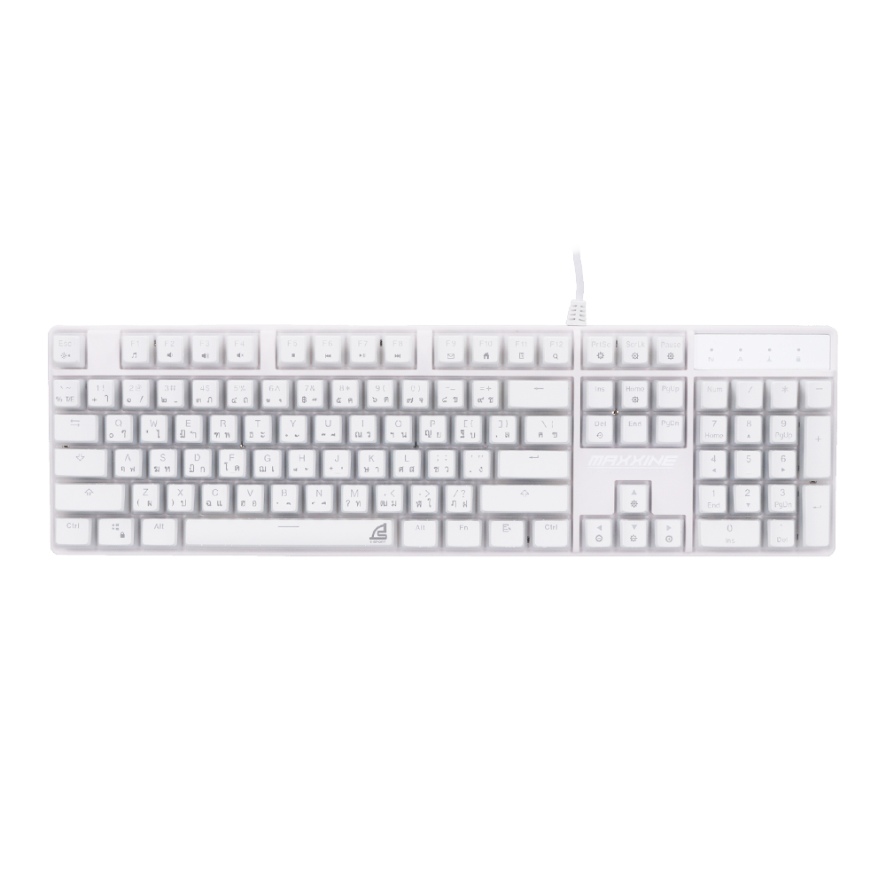 KEYBOARD (คีย์บอร์ด) SIGNO KB-731W MAXXINE (WHITE) (RED OPTICAL SWITCH - RGB - EN/TH)