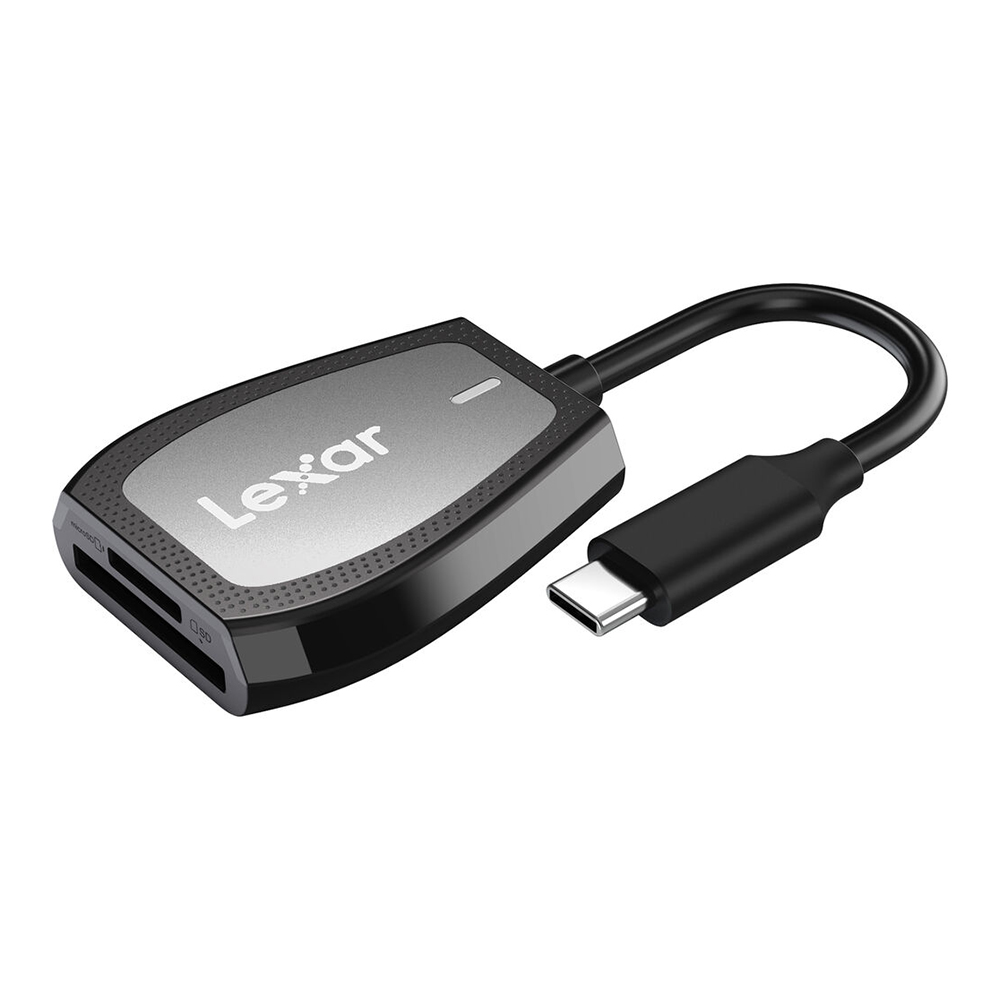 CARD READER (การ์ดรีดเดอร์พกพา) LEXAR PROFESSIONAL USB-C DUAL-SLOT READER (LRW470U-RNHNG) BLACK