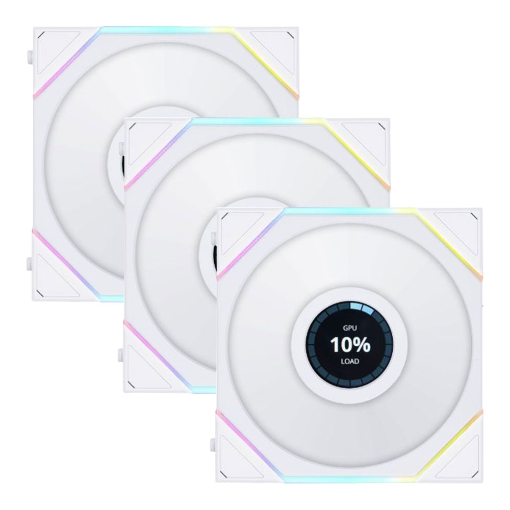 CASE FAN (พัดลมเคส) LIAN-LI UNI FAN TL LCD 120 PACK 3 WHITE