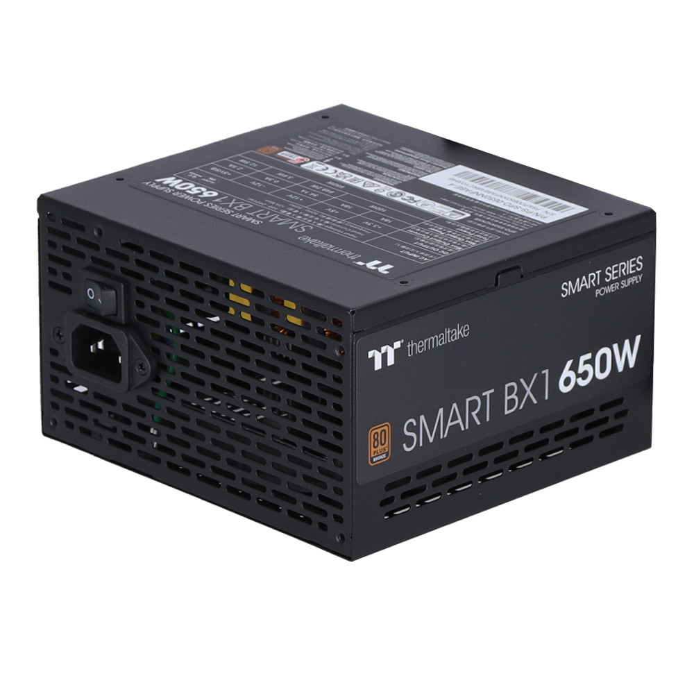 POWER SUPPLY (อุปกรณ์จ่ายไฟ) THERMALTAKE SMART BX1 650W (DC TO DC VERSION) - 650W 80 PLUS BRONZE BLACK ATX (PS-SPD-0650NNFABE-4)