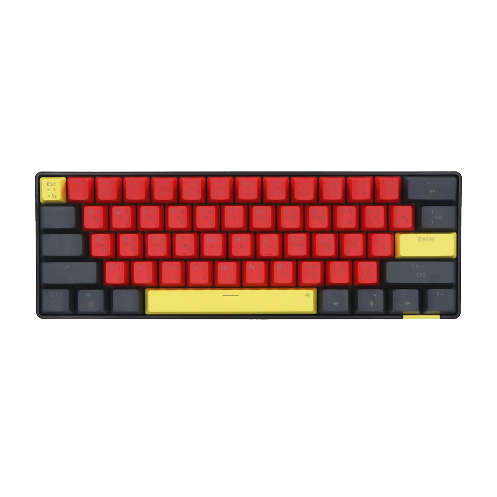 KEYBOARD (คีย์บอร์ด) NEOLUTION E-SPORT PANTEON (DARK-GREY-RED) (BROWN SWITCH - RAINBOW LED - EN/TH)