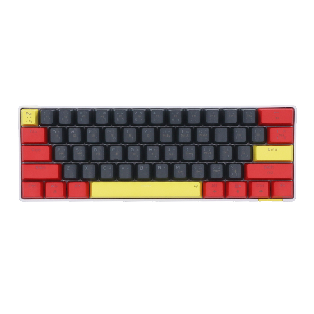 KEYBOARD (คีย์บอร์ด) NEOLUTION E-SPORT PANTEON (RED-DARK-GREY) (BROWN SWITCH - RAINBOW LED - EN/TH)