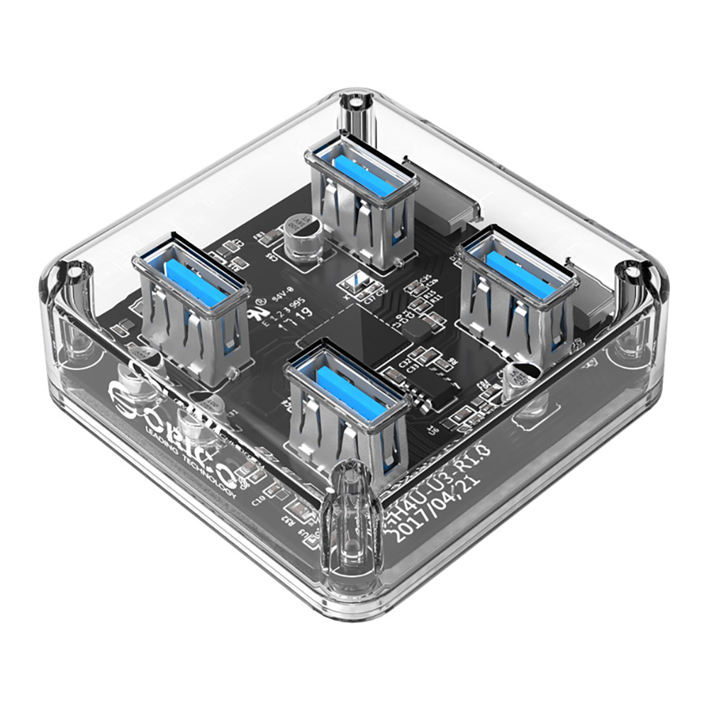 USB HUB (ยูเอสบีฮับ) ORICO 4-PORT TRANSPARENT COMPACT HUB