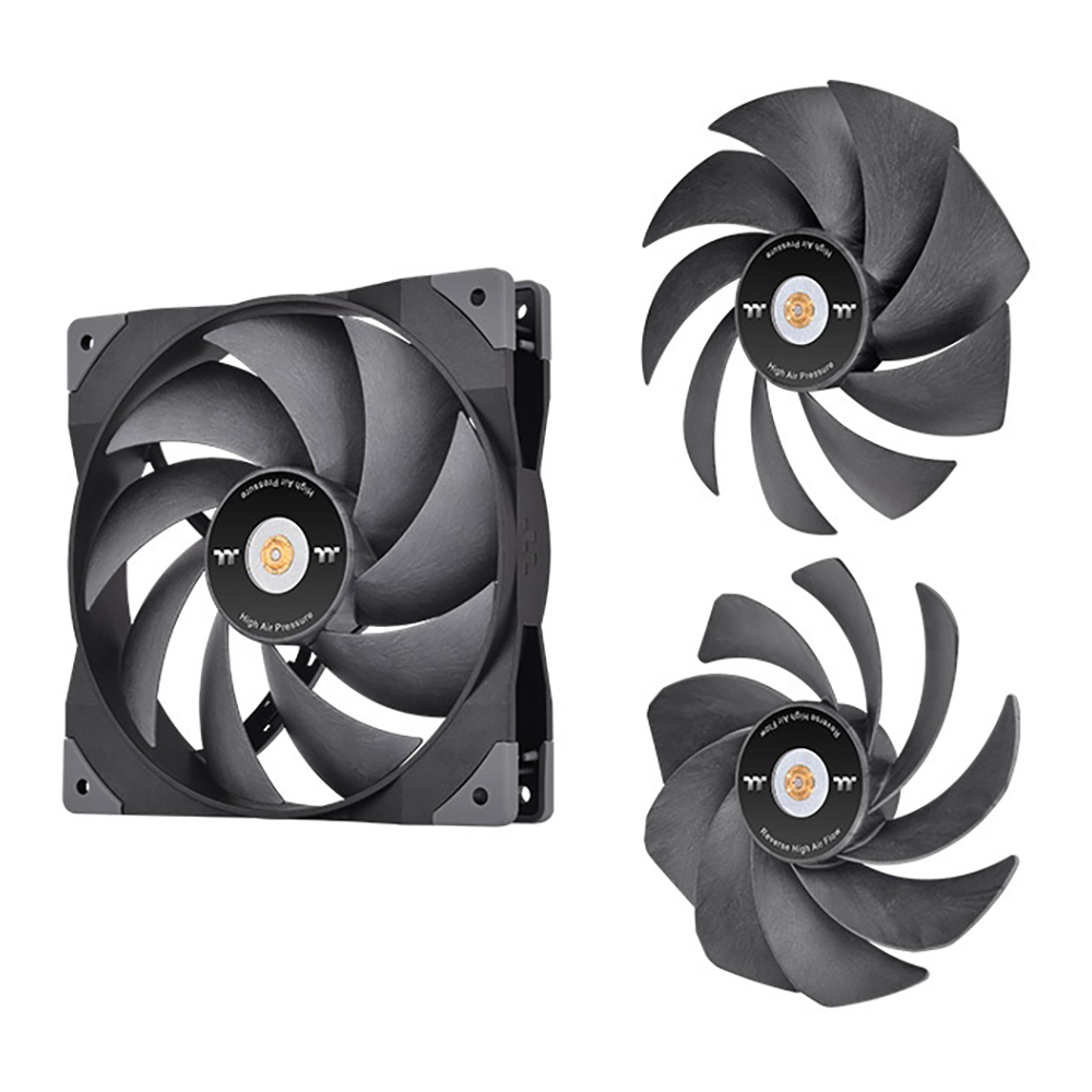 CASE FAN (พัดลมเคส) THERMALTAKE SWAFAN GT14 PC COOLING FAN TT PREMIUM EDITION (SINGLE FAN PACK) (BLACK)