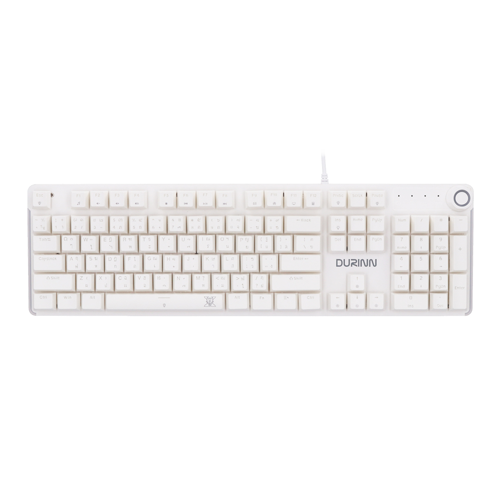 KEYBOARD (คีย์บอร์ด) NUBWO X800 DURINN (WHITE) (RED SWITCH - MINI RGB - EN/TH)