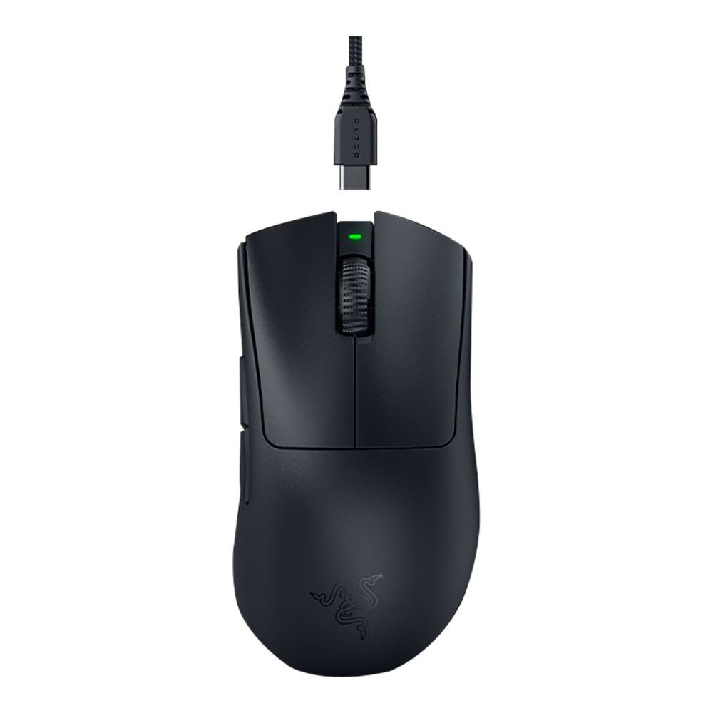 WIRELESS MOUSE (เมาส์ไร้สาย) RAZER DEATHADDER V3 PRO (SMOOTH-TOUCH) (8000 Hz) (BLACK)