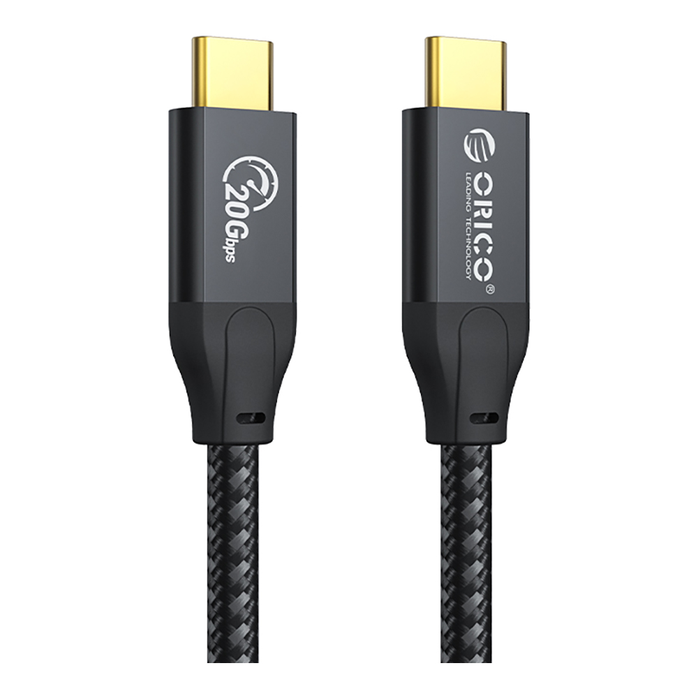 USB-C CABLE (สายยูเอสบีซี) ORICO USB-C3.2 GEN2X2 HIGH-SPEED DATA CABLE (BLACK) (CM32-10-BK-BP)