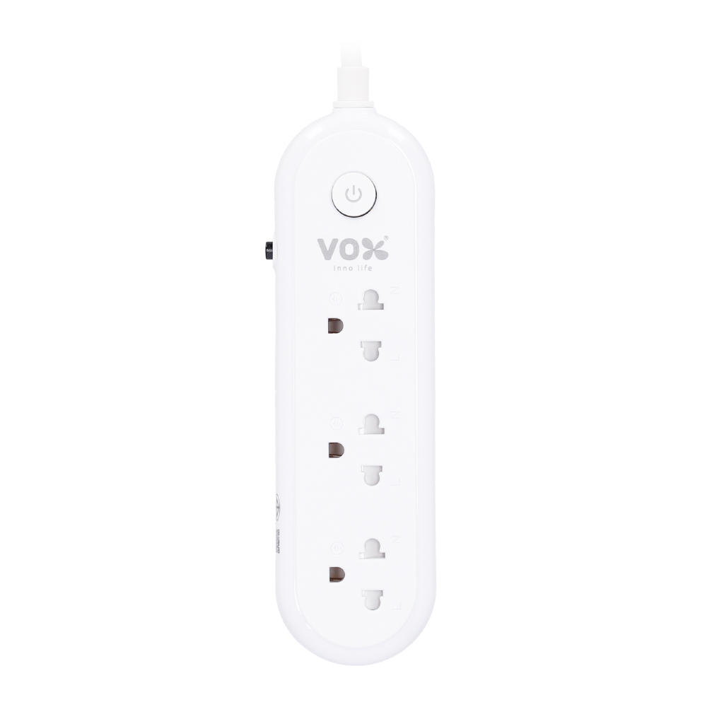 PLUG (ปลั๊กไฟ) VOX NOVA SERIES NL-130 - 3 SOCKET 1 SWITCH 3 METER 2500 WATT (WHITE)