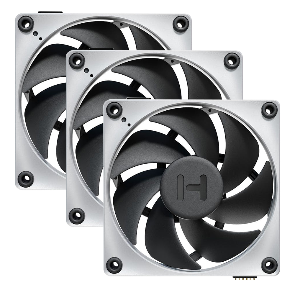CASE FAN (พัดลมเคส) HYTE THICC FP12 (3 PACK) (WHITE)